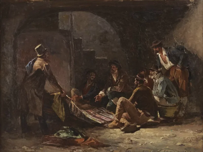 1843-Léon Philippet - Nel ghetto di Roma (1879)
